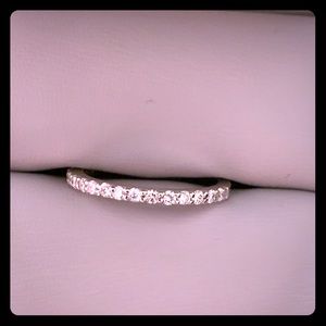Brand new white gold band with diamonds